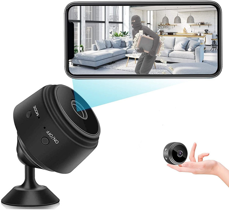 Safetynet Wireless WiFi Spy Camera, Hidden, HD 1080p Mini Portable Security Camera, Nana Cameras with Indoor Video RDECORder, Small Night Vision / Motion Activated Security Camera(128 GB, 1 Channel)