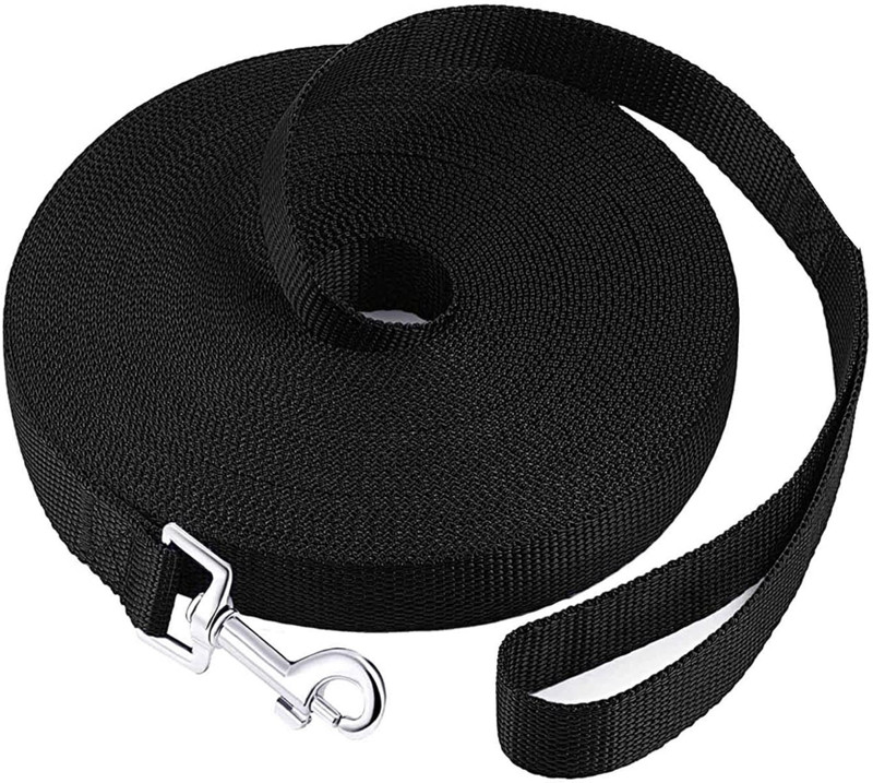 S.Blaze Dog Belt Nylon Long Leash Dog Training Black 3M/10 Feet Lengthy Dog Leash(Medium, Black)