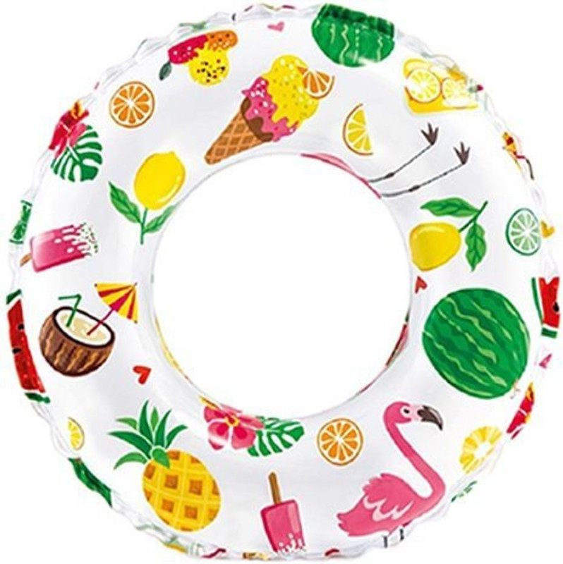 PRISMAXIC fruit print inflatable swim ring for Kids ,Beach of 3 to 6 age -1 multi Swim Floatation Belt