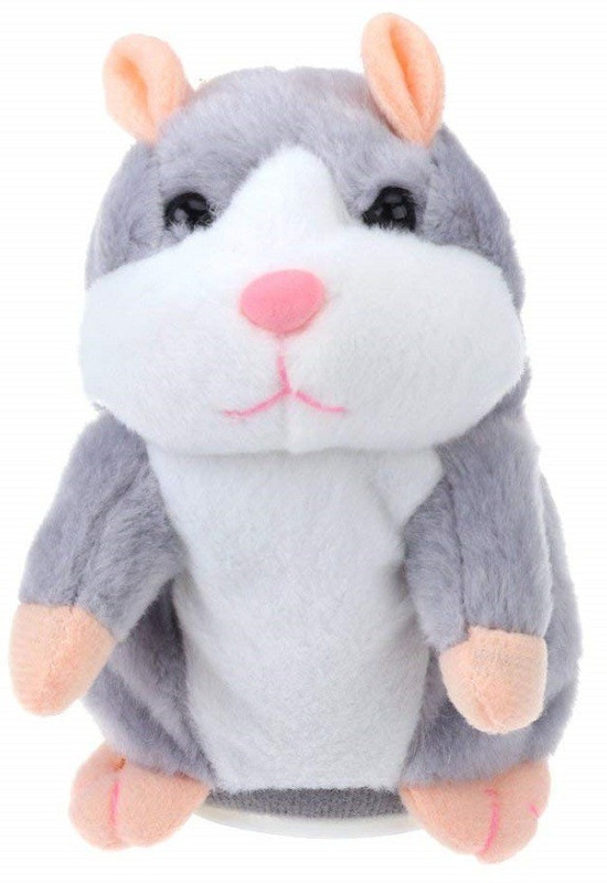 Amaflip Mimicry Pet Talking Hamster Repeats What You Say Plush Animal Toy Electronic Hamster Mouse Yellow for Boy and Girl Gift(White, Grey)