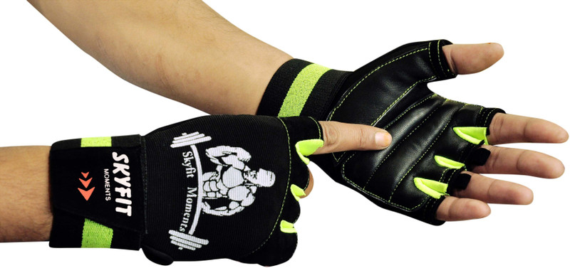 HOUSE OF COMMON Gym Sports Workout Gloves For Men And Women Gym & Fitness Gloves(Black)