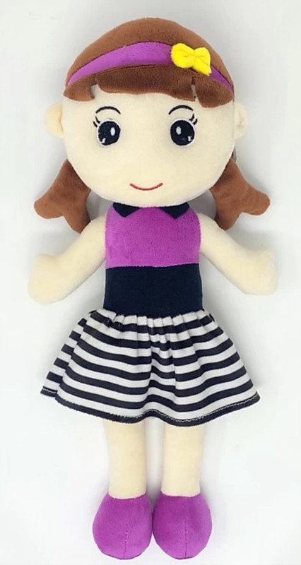 Galaxy Corporation cute huggable sweet doll 42 cm stuffed soft toy for kids  - 42 cm(Purple)