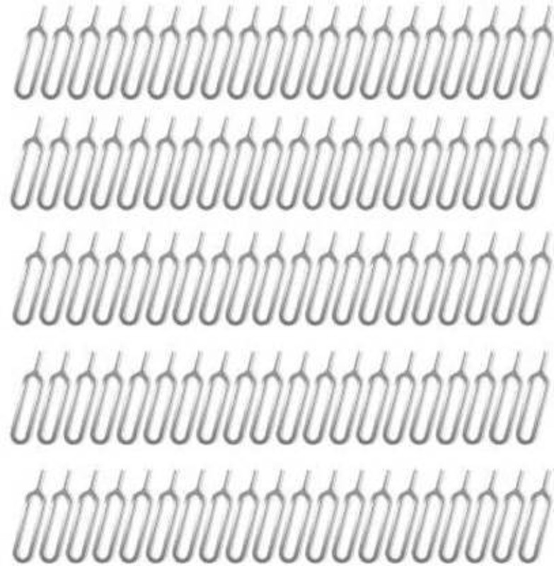 Creativo ( PACK OF-100 PCS ) SIM Card Tray Open Eject Pin Removal Tool Needle Opener Ejector for All Phones Sim Adapter (Steel) Sim Adapter(STEEL)
