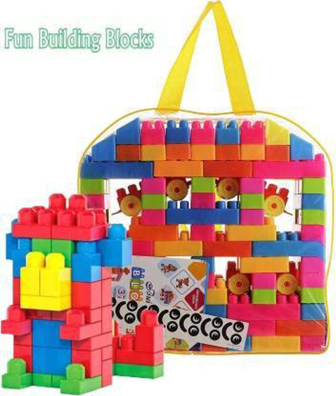 BVM GROUP BEST BABY GIFT 100 Pcs Building Blocks,Creative /Learning Toy/Educational Toy/For Kids Puzzle Assembling Building Unbreakable Kids Toy Set (Multicolor). toys(Multicolor)