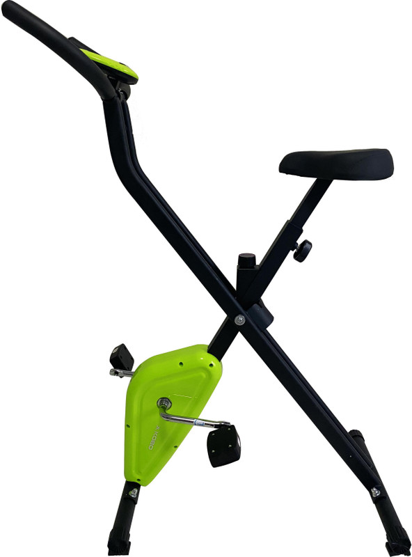 KOBO Exercise Folding Upright Bike Cyle for Home Gym Fitness Cardio User Weight 100 Kg Folding Bike Exercise Bike(Black, Green)