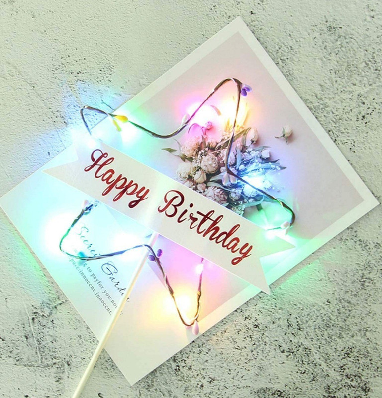 Decorasions Cake Topper(WHITE, MULTICOLOR Pack of 1)