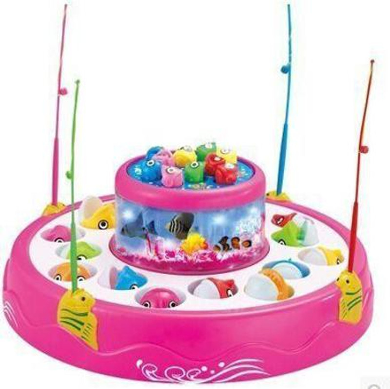 Toyvala Fish Catching Game Big with 26 Fishes and 4 Pods With Music & Lights57(Multicolor)