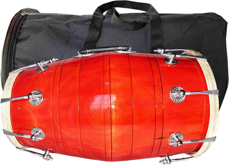 RAM musical RAM-RNB-0236 Rope & Rings Dholak(Red)