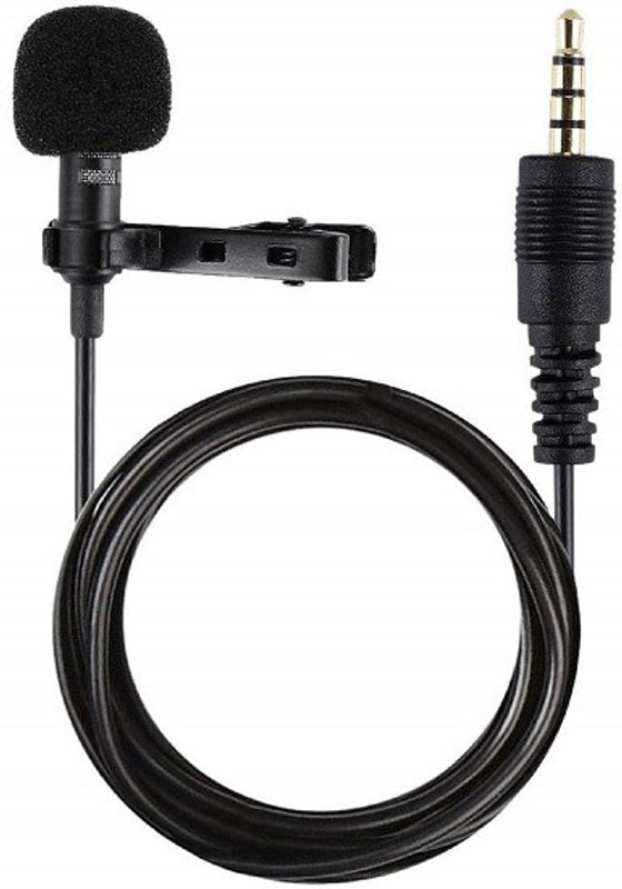 THE MOBILE POINT BEST QUALITY 3.5MM Collar mic Clip with Long Cable for Mobile,DSLR Camera,etc. Microphone