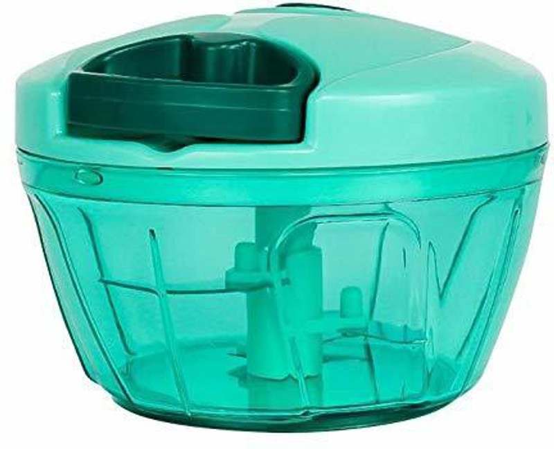 vbsm New Handy Mini Plastic Chopper with 3 Blades, Multicolor Plastic Masher(Pack of 1)