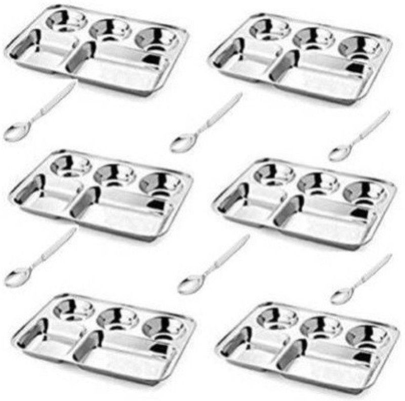 RD Steel Small Sequined Tray(Pack of 12)