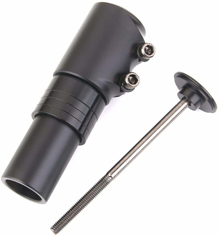 RESHNE Aluminum Alloy Cycle Heads Up Stem Riser Adaptor Handlebar- Black Bicycle Handle Grip(140 mm)