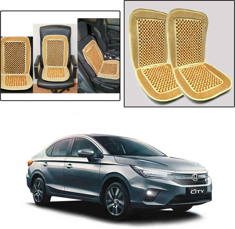 Oshotto Velvet, Wooden Car Seat Cover For Honda New City(NA, Split Back Seat, Without Back Seat Arm Rest, 4 Seater)