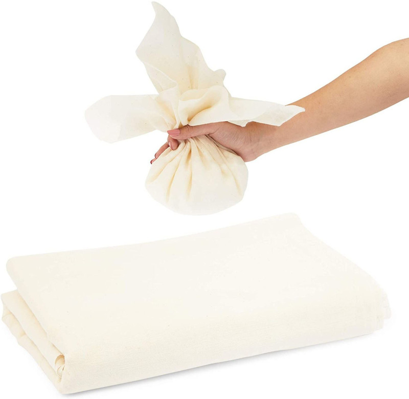 MYYNTI Cheese Cloth Muslin Ultra fine Unbleached Cotton Reusable Strainer 1 Meter Cloths Perfect for Kitchen Paneer Butter Filter Cooking Baking Collapsible Strainer(Beige Pack of 1)