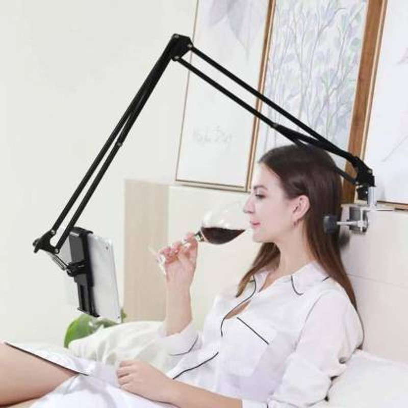 ROQ Photography Mobile & Tablet Holder Tripod Camera Stand with 360 Rotation for Overhead Video shooting,Cooking Videos,Online Claases YouTube Short Videos etc Compatible with All Mobile Phones & Tablets Tripod, Monopod, Tripod Clamp, Tripod Bracket Tripod Ball Head(Black, Supports Up to 1200 g)