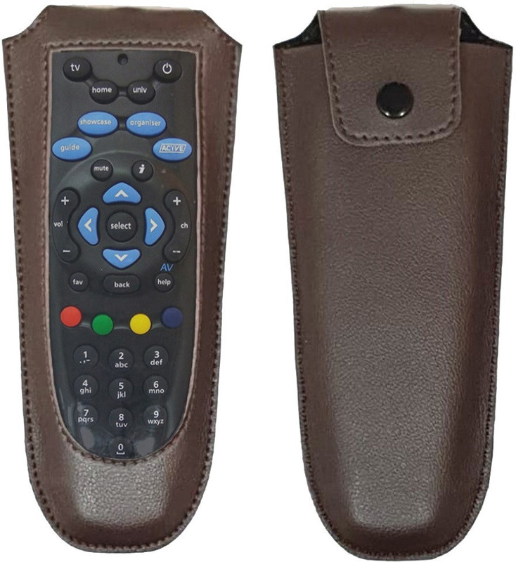Gizmofreaks Flip Cover for Tata Sky DTH Set Top Box New Body Remote Universal Genuine Remote Controller(Black, Artificial Leather, Pack of: 1)