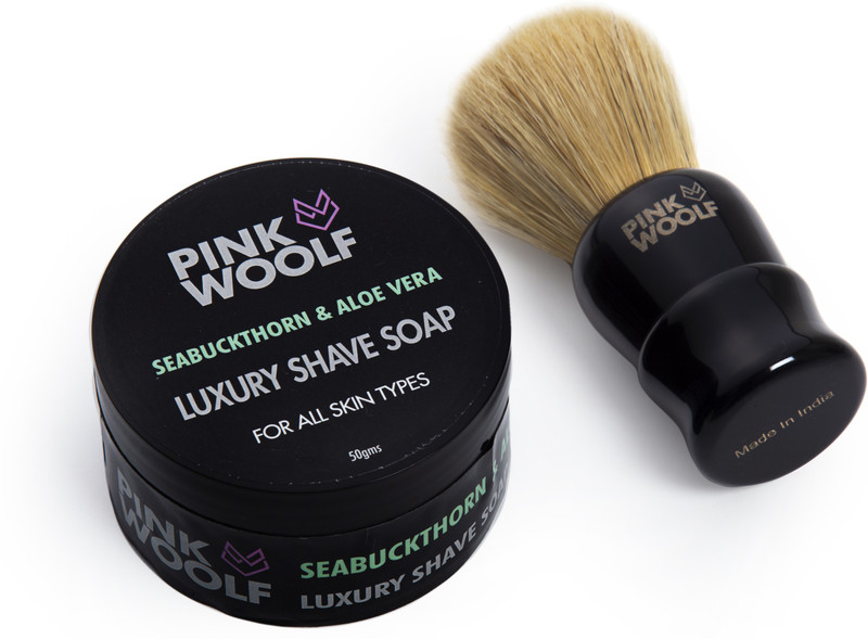 Pink Woolf Boar Hair Shaving Brush(2 Items in the set)