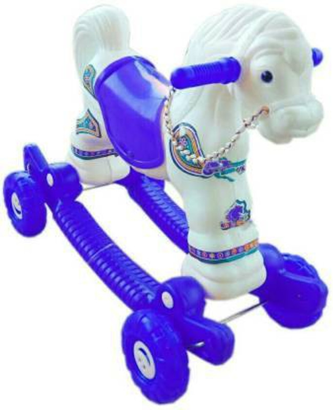 Smiley Bell BABY PLASTIC HORSE WITH ROCKING FUNCTION(Multicolor)