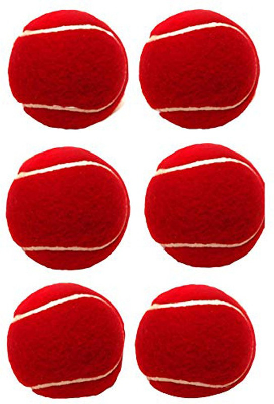 Scorpion Cricket Tennis Balls Pack of 6 (Light, Medium & Heavy Weight) Tennis Ball(Standard, Pack of 6, Red)