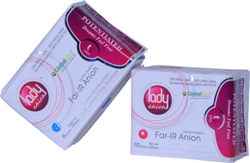 lady anion Anion Sanitary Napkins - Night Use- XL -290mm - Pack Of 5 Sanitary Pad(Pack of 5)