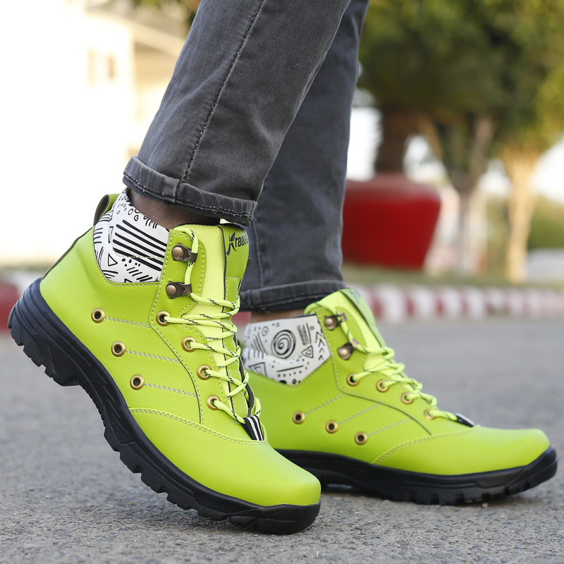 Kraasa r-01 Boots For Men(Green) Kraasa r-01 Boots For Men(Green)