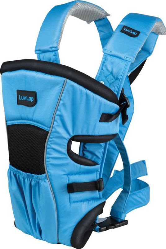 LuvLap Blossom Baby Carrier with Front & Back carry positions for 6 to 24 months baby, Baby Carrier(Blue, Front Carry facing in)