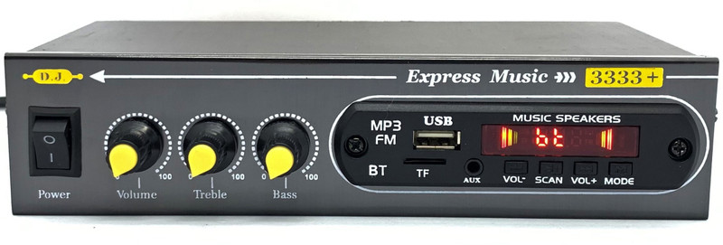 Disco Jhankar XpresMusic 3333+ (2023) with Recording and Echo Mic Input 15 W AV Power Amplifier(Black)