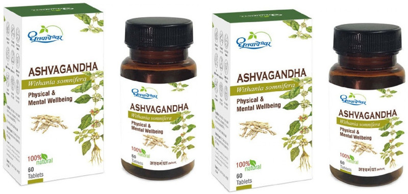 Dhootpapeshwar ASHAVAGANDHA PHYSICAL & MENTAL WELLBEING ( 60 TAB ) PACK OF 2(Pack of 2, 120 Tablets)