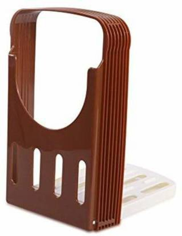 WOLBLIX Adjustable Bread Loaf Toast Thick Cutting Slicing Guide Kitchen Tool Slicer (1) Bread Maker(Brown, White)