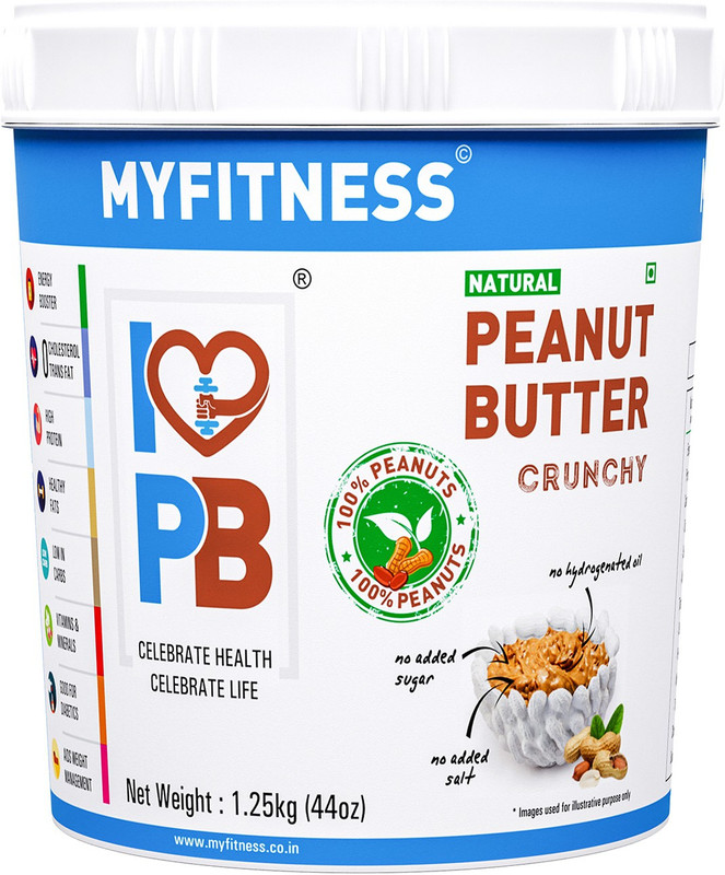 MYFITNESS Natural Peanut Butter Crunchy 1250 g