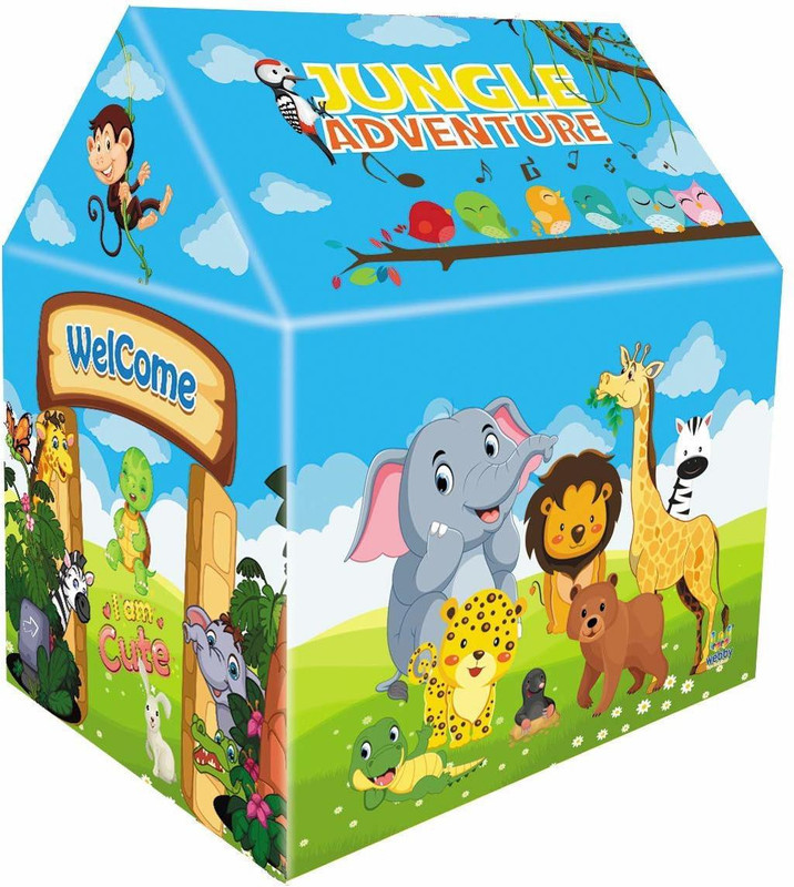 Lattice Kids Jungle Adventure Play Tent House(Blue)