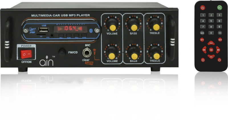 DULCET DC-A30X 2 Channel Stereo Amplifier with Big LED Display/Bluetooth/MIC Input/USB/SD Card Slot/FM Radio/AUX Input/Remote Control & Built-in Equalizer with Bass, Treble & Balance Control 160 W AV Power Amplifier(Black)