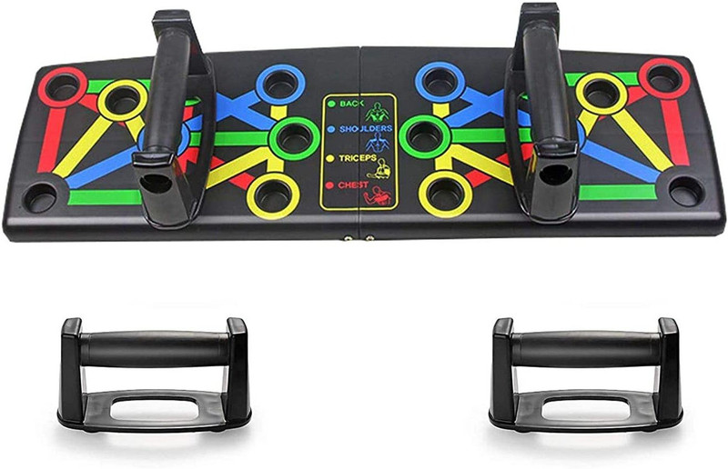 SALEGROW 14 in 1 Body Building Push Up Rack Board Push-up Support Male Fitness Equipment Push-up Bar(Multicolor)