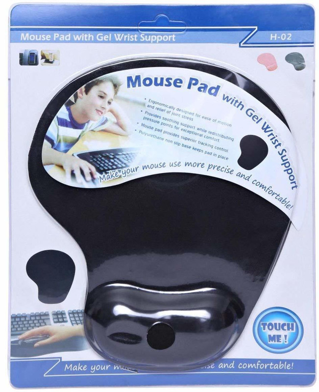 NIGSUR Gel Mouse Pad, Ergonomic Mouse Pad with Gel Wrist Rest Support Non Slip Base Mousepad(Black)