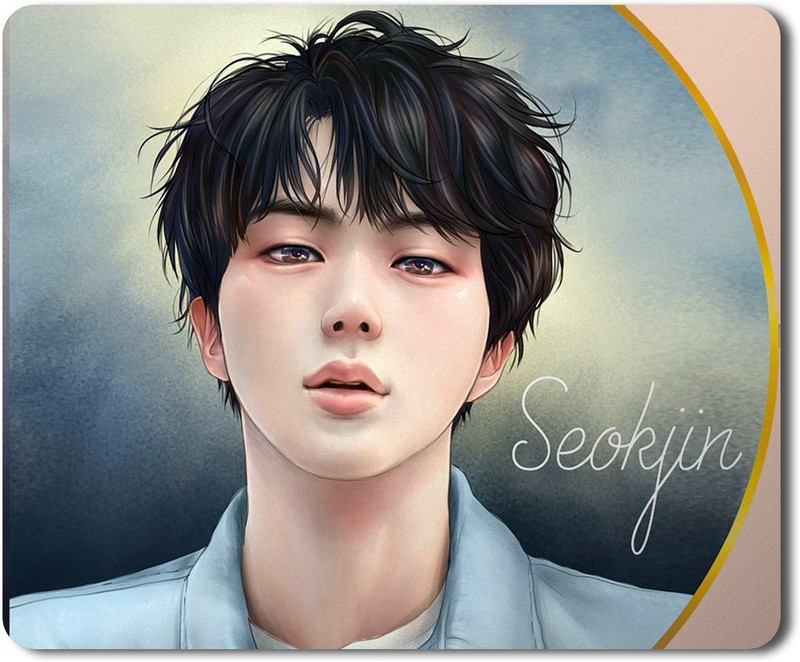 feeling hub Ashani Creation BTS Designed Printed Mouse Pad for Laptop & Computer Mousepad (BTS-02)… Non Slip Base Mousepad(Multicolor)