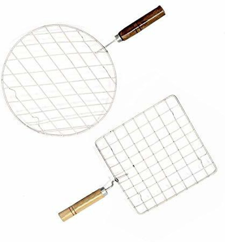 A2SK Wire Roaster, Papad Roaster, Steel (8+8 INCH)(Pack of 2) 1 kg Roaster(Steel)