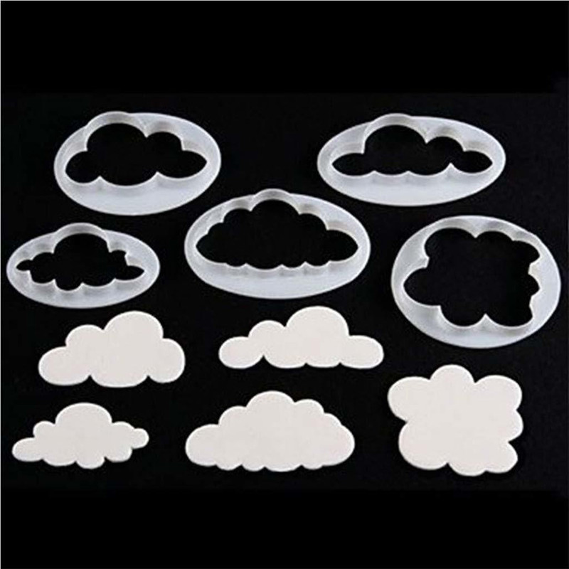 HOMEBAKERS MART Fondant Cloud Cutter (Set of 5) for Cake Cookie Cutter(Pack of 5)