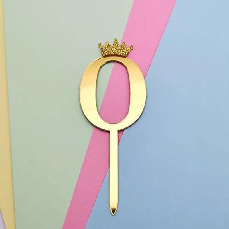 INFISPACE Big Size Shiny Gold Cake Topper for Seventh Birthday or Anniversary Celebration Cake Topper(GOLD Pack of 1)