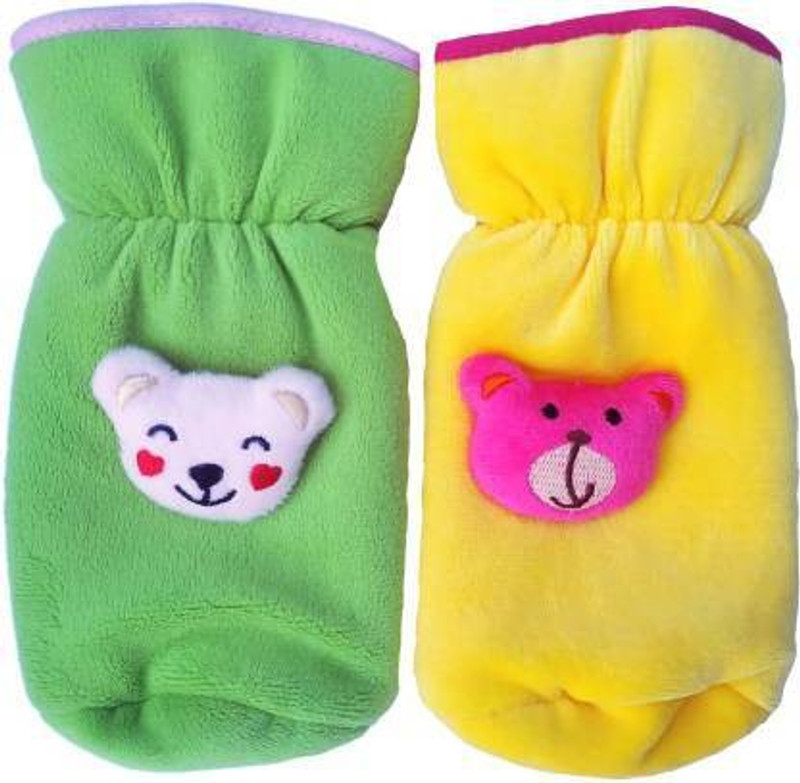ADRIEL BRINGING JOY PANDA AND CAT FACE BOTTLE COVER 250 ml(green Yellow)
