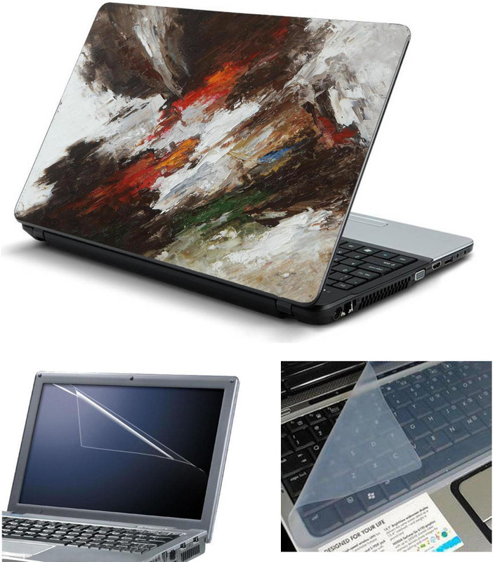 Advik Arts 3in1 Pack of Laptop Skin Sticker with Screen & Key Guard for 14.1" Inches - PNTL56 Combo Set(Multicolor)