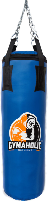 GYMAHOLIC BOXING KIT 30 INCH BLACK FILLED Hanging Bag(30 INCHES, 30 inch)