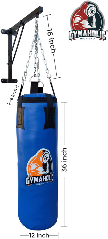 GYMAHOLIC BOXING KIT 36 INCH BLUE UNFILLED Hanging Bag(36 INCH, 36 inch)