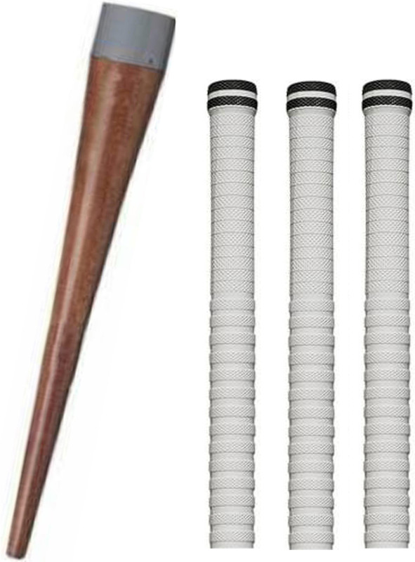 Dinetic Set of 3 Cricket Bat White grip + 1 wooden gripper Super Tacky(Pack of 4)