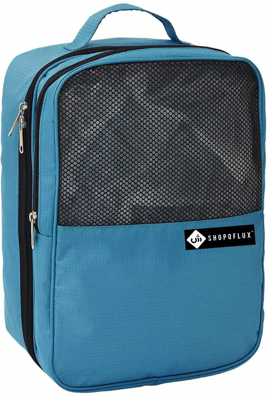 Shopoflux Shoes Bag for Travel | Footwear Organizer Pouch | Multi-Purpose Portable Foldable Organizer | Travelling Shoe Holder Storage Bag Small Travel Bag(Blue)
