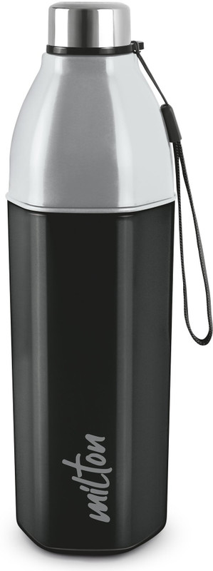 MILTON Kool Hexone 900 Insulated 720 ml PET Bottle(Pack of 1, Black, Grey)