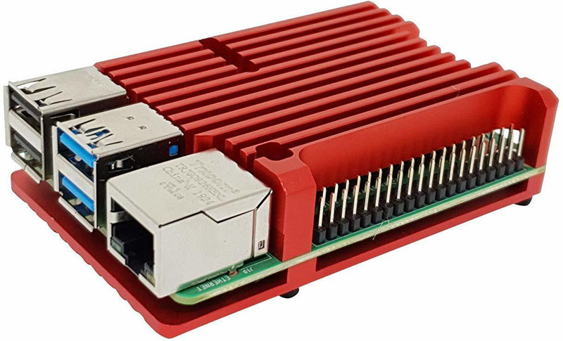 TRUSTECH Raspberry Pi Armor Case, Raspberry Pi Metal Case with Dual Fan Aluminium Alloy, Raspberry Pi Fan, Heatsink for Raspberry Pi 3 Model B+ / Pi 3 B+/Pi 2 B+ Electronic Components Electronic Hobby Kit