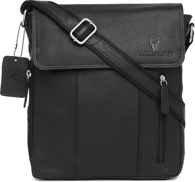 Alison Men Black Messenger Bag