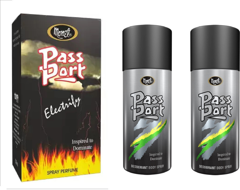 MONET Passport Deodorant Spray 150ml and perfume 15ml(2 Items in the set)