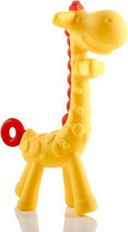 Vadhavan Giraffe Baby Teether Toy BPA-Free Silicone Textured Infant Teething Relief Cute Chew Toys for Boys, Girls, Babies, Toddlers, Newborn Teether Teether(Yellow)
