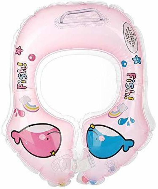 SHREEJIIH Swimming Neck Float Ring for Baby | Fish Type Inflatable Pool Accessory(Multicolor)